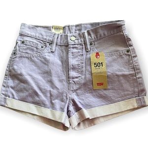 NWT Women’s Levi’s 501 Mid Rise Purple Shorts || Size 28